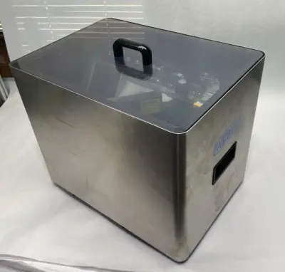 USED WEBER SCREWDRIVING GENTLE VIBRATORY STEP FEEDER SYSTEM, VERY LOW NOISE EMISSIONS