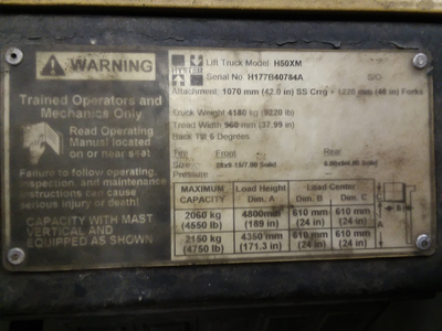 USED HYSTER H-50XM