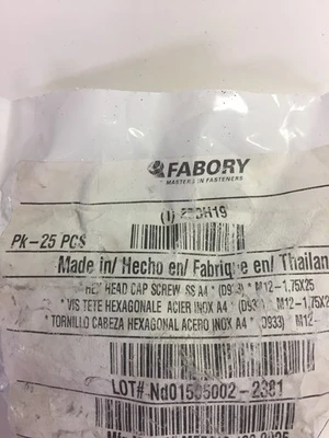 New | in-Stock FABORY M55010.120.0025 Miscellaneous MRO Indiana US | J&J Industrial Supply #512075