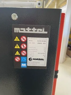 Used 2021 MATTEI Blade 22i 460V Rotary Screw & Sliding Vane Air Compressors Connecticut US | Global Machine Brokers, LLC #1703980