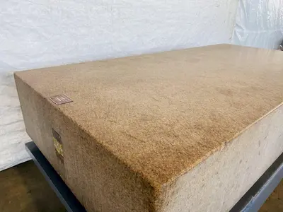 48" X 96" X 16" HERMAN PINK GRANITE SURFACE PLATE. STOCK # 0313522