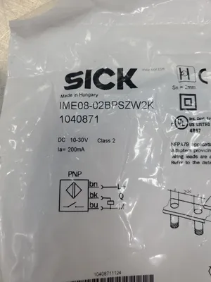 SICK IME08-02BPSZW2K (1040871) Inductive Proximity Sensor. 5D-36
