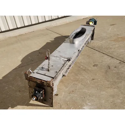 Used Stainless Steel Continuous Ribbon Mixer 10" Diameter x 8 ft Length