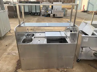 Used Krowne Used Krowne Custom Stainless Cocktail/Drink Station with Sink, Ice Bin and 2 Soda Guns - SS279 Bar Equipment Illinois US | Falcon Restaurant Supply #1375771