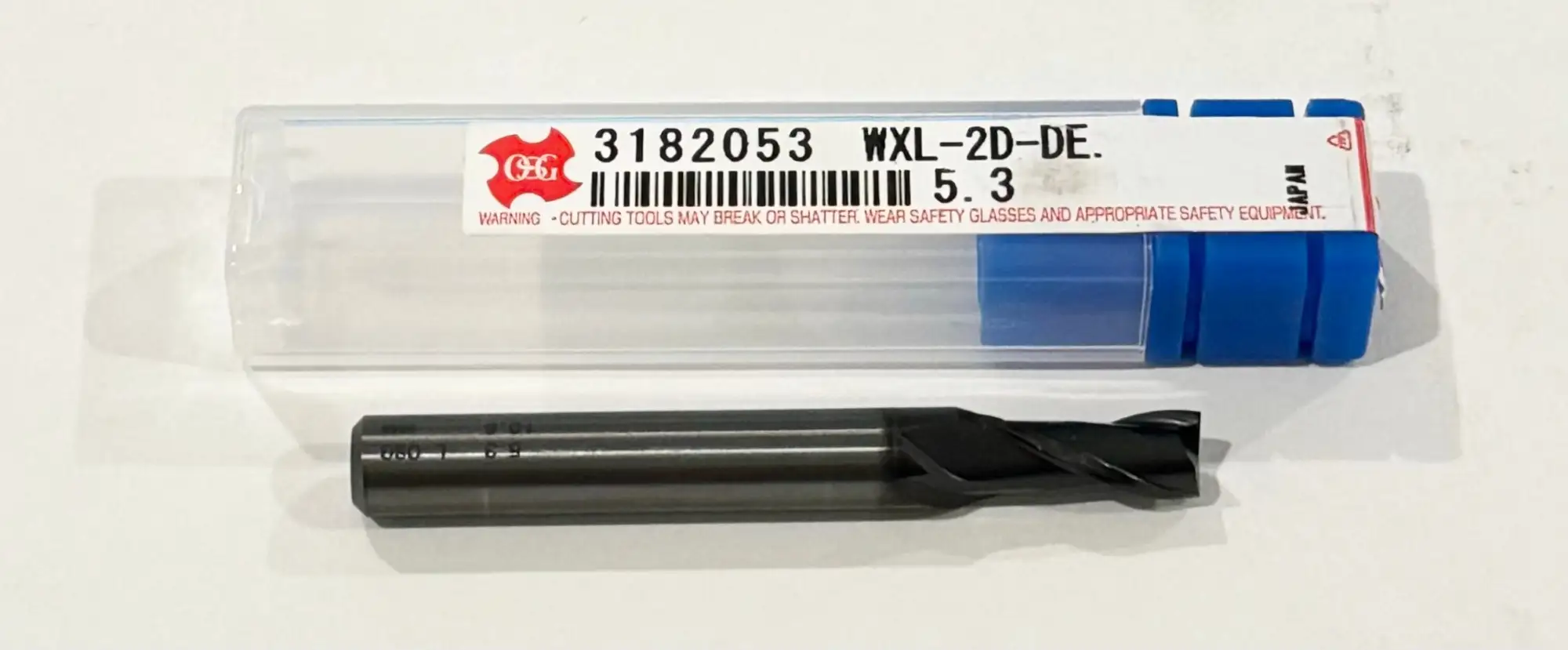 OSG 5.3mm Carbide End Mill 2 Flute Cr Coated 3182053