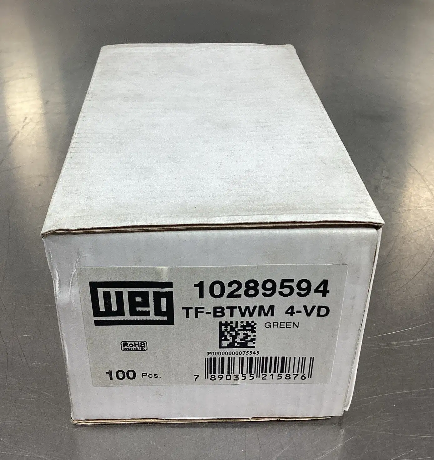 WEG 10289594 TERMINAL BLOCK TF-BTWM 4-VD GREEN (Box of 100) 3E-32