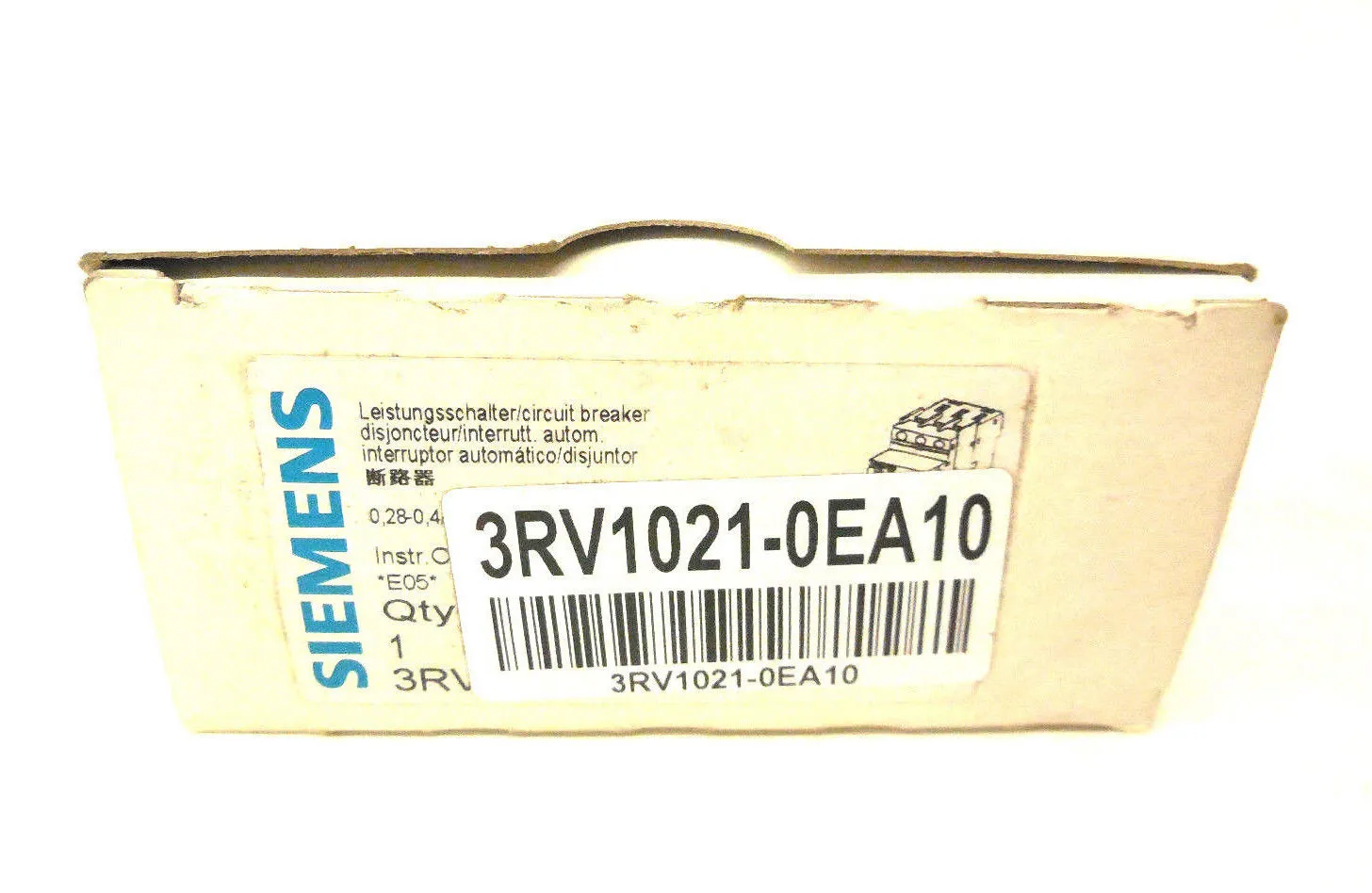 NEW SIEMENS 3RV1-021-0EA10 MOTOR PROTECTOR 3RV10210EA10
