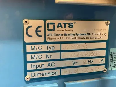 USED ATS-TANNER BANDING SYSTEMS AG US 2000 AD
