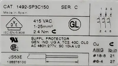 USED Allen-Bradley ALLEN-BRADLEY 1492-SP3C150