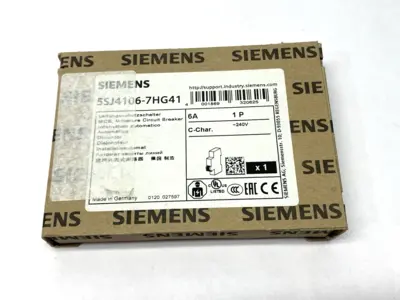 NEW SIEMENS MINIATURE CIRCUIT BREAKER 1-POLE 240V 6A