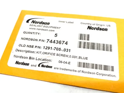 NEW NORDSON ORIFICE SCREW KIT, 0.031, BLUE