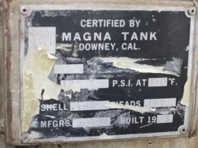 Tank, 35 Gallon, C/st, Air Receiver, 16" x 4', Magna #S737053