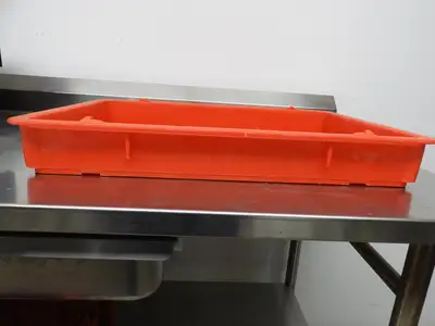 Used Doughmate Used Red DoughMate CPT-7D Commercial Plastic Dough Tray 26"Lx18"Wx3"H Food, Restaurant, & Bakery Parts & Accessories Illinois US | Falcon Restaurant Supply #1376526