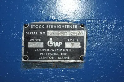 25OO LB X 6" X .078" CWP COIL CRADLE STRAIGHTENER