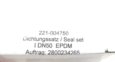 NEW GEA TUCHENHAGEN 221-004750 SEAL SET I DN50 EPDM 221004750