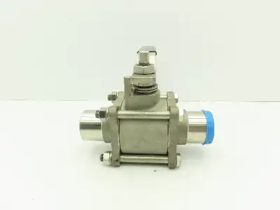 PBM  SPH-G5B-A-A037  316 Stainless Sanitary Ball Valve 1-1/2" Butt Weld 900 PSI