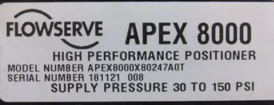 NEW FLOWSERVE 1-T4E-11E11D933NW ACTUATOR VALVE 1" B115S10 APEX 8000