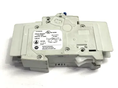 USED ALLEN-BRADLEY CIRCUIT BREAKER 6A W/  1489-AMRA3 AUX CONTACT