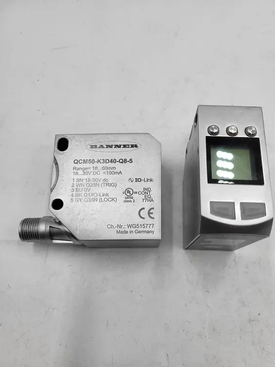 Used BANNER BANNER QCM50-K3D40-Q8-5 MULTIPLE FUNCTION SENSOR MODULES Sensors | ND Industrial Surplus #1211484