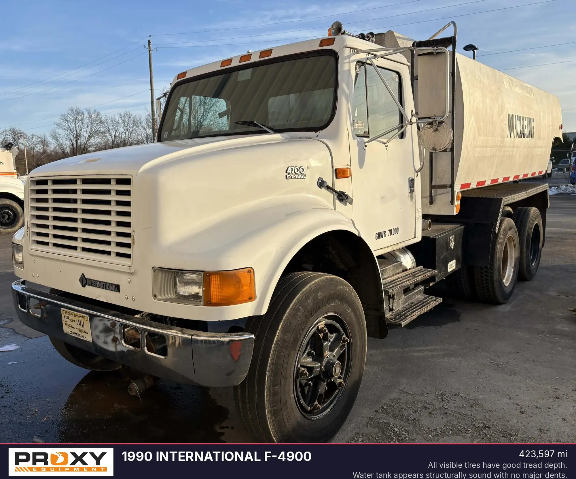 Used 1990 INTERNATIONAL F-4900 Water Trucks New Jersey US | Proxy Equipment #1382299
