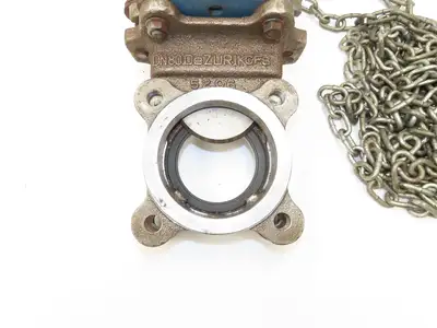 DeZurik 825 3" Stainless Knife Gate Valve with Pull Chain Wheel Actuator