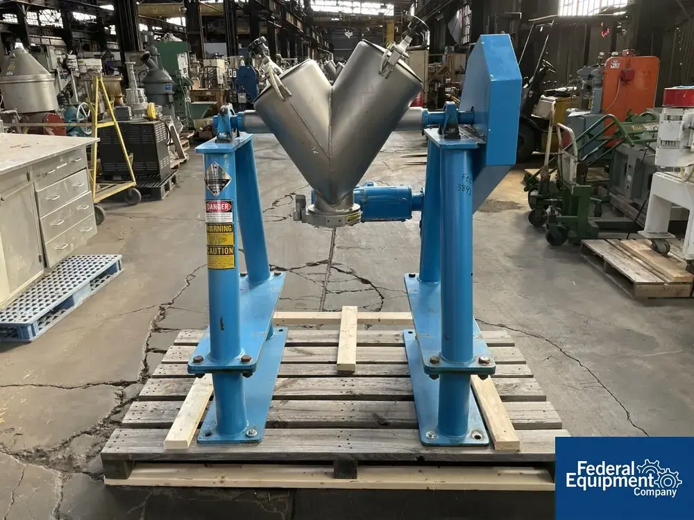 USED Patterson-Kelley 1 Cu Ft P-K CrossFlow Twin Shell Blender, S/S