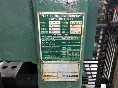 USED PERKINS PERKINS 6-H PRESS