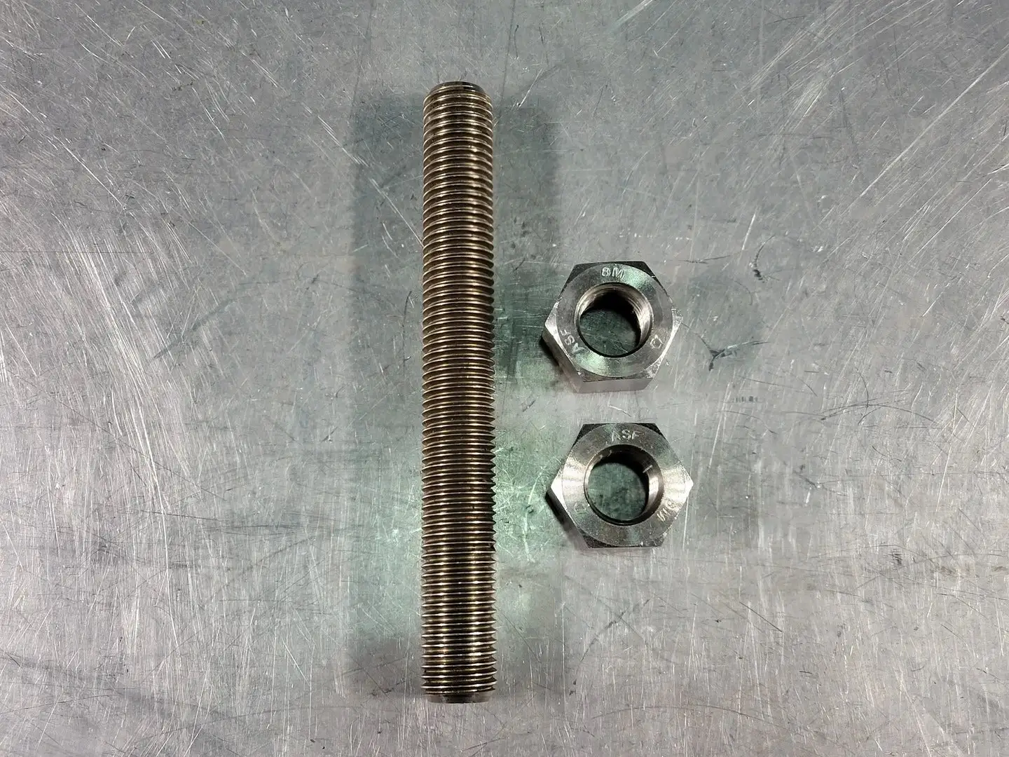 1" x 8" B8M Stud w/ 8M Hex Nuts