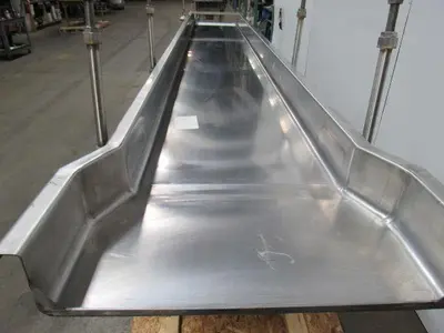 Triple S Dynamics HDC-8/2/LH Slipstick Stainless Steel Vibratory Feeder Conveyor