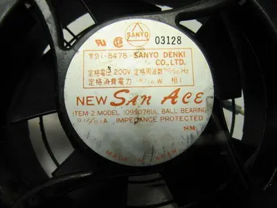 Sanyo Denki 91-8478 109S078UL 200V 120mm Square Cabinet Cooling Fans Lot Of 3
