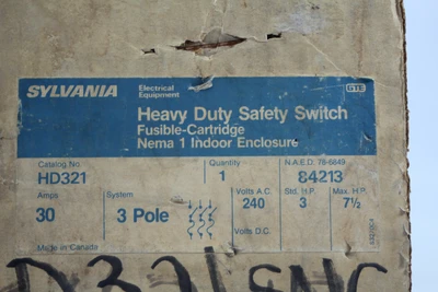 New | in-Stock SYLVANIA HD321 Switchgears California US | Davliegogo LLC #1707929