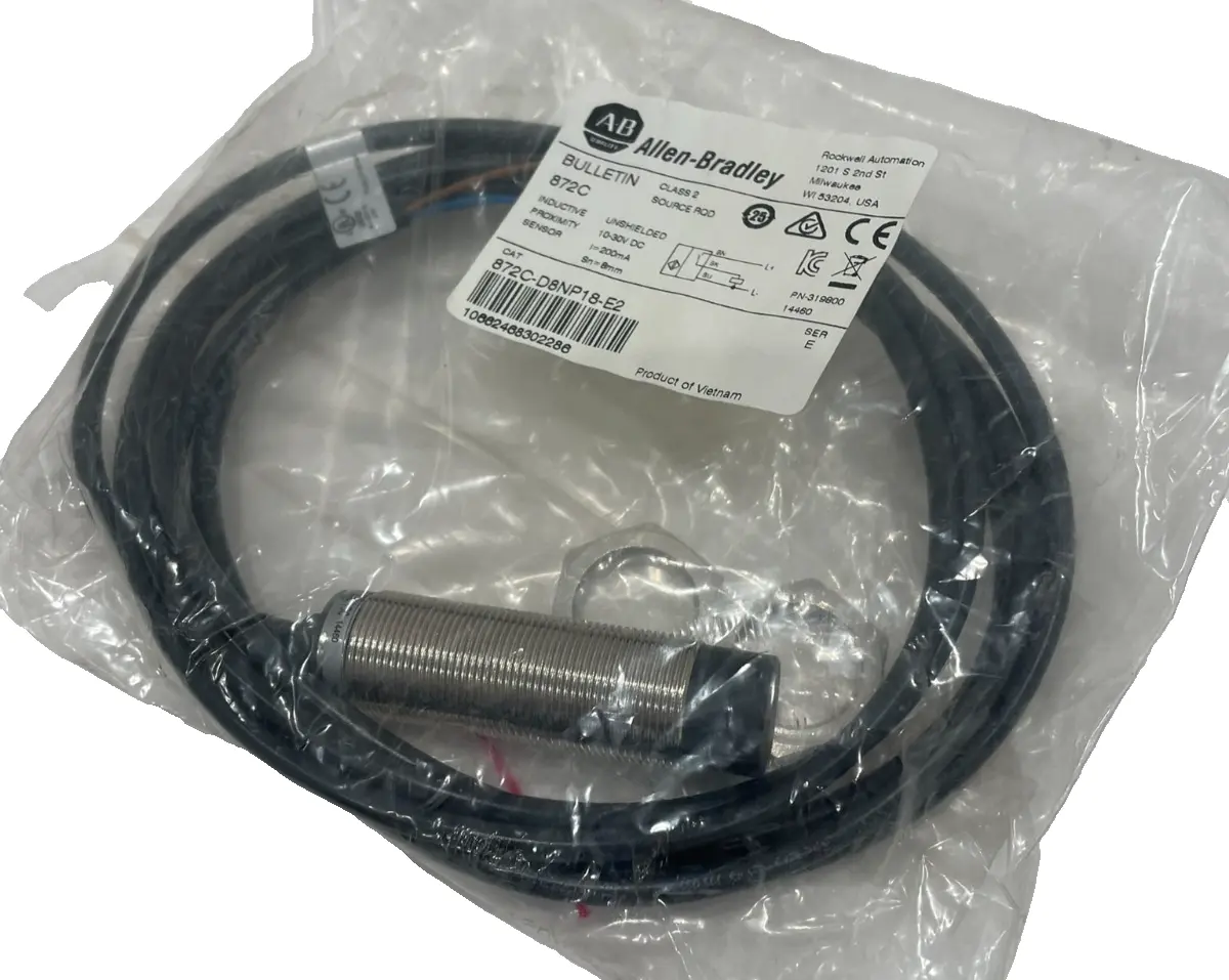 ALLEN BRADLEY 872C-D8NP18-E2 PROXIMITY SENSOR SER. E 872CD8NP18E2 NEW, SURPLUS