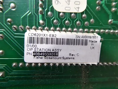 Fisher Rosemount CD6201X1-EB2 Operator Station 40B4933X01R Rev. C Used