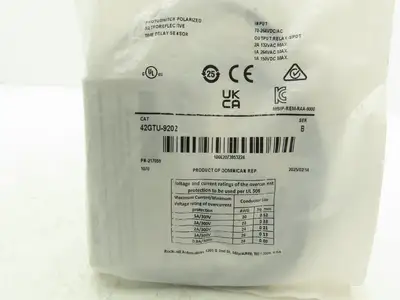 Allen Bradley 42GTU-9202 Photoswitch Photoelectric Sensor Polarized Retro Ser B