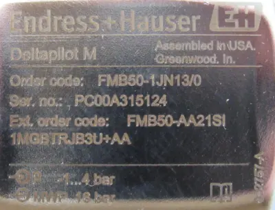 NEW ENDRESS HAUSER FMB50-1JN13/0 HYDROSTATIC LEVEL MEASUREMENT FMB501JN130