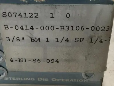 New | in-Stock STERLING DIE 4-N1-S6-094 Taps & Dies Michigan US | Ideal Machinery #1261436