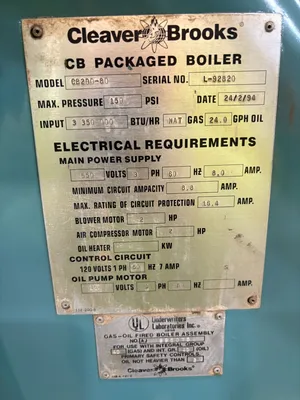 CLEAVER BROOKS CB200-80 Chillers, Boilers, and HVAC | ESS Industrial Equipment Sales (4)