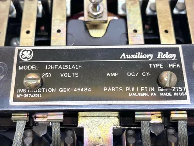 USED GENERAL ELECTRIC AUXILIARY RELAY 250V