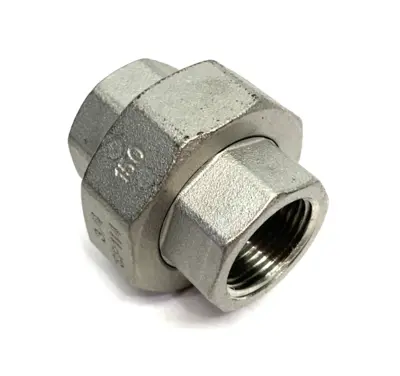 None | 3/4" NPT Female 304 Stainless Steel Union Pipe Fitting, Class 150 SP114 - New – Open box