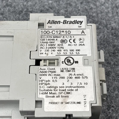 Used Allen-Bradley ["100-C12*10", "193-BSB60"] Misc Industrial Equipment California US | Davliegogo LLC #1732447