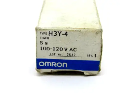 NEW OMRON H3Y-4 5S SOLID STATE TIMER 110/120VAC H3Y4