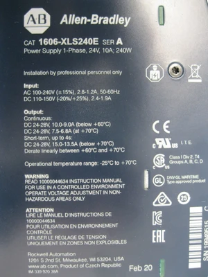 Allen-Bradley 1606-XLS240E Series A Power Supply E17