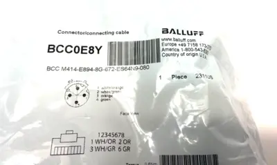 New | in-Stock Balluff Connecting Cable Double-Ended Cable & Wire Michigan US | Maverick Industrial Sales #1483157