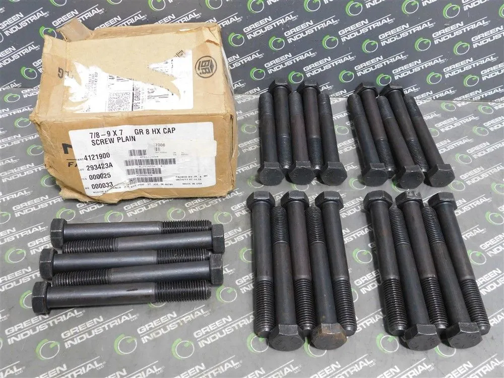Lot of 25 Nucor Fastener P4121900 7/8 - 9 X 7 GR 8 HX CAP Screws New
