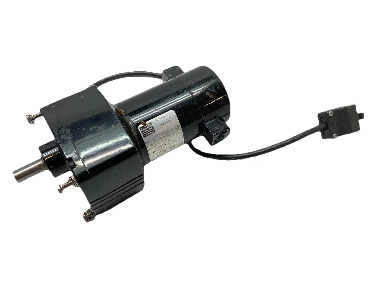 USED BODINE PARALLEL SHAFT DC GEARMOTOR 1/29HP 90:1 28RPM 24V