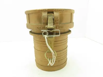 Dixon 600-C-BR Brass Camlock Cam & Groove 6" Female C Coupler x Hose Barb Shank