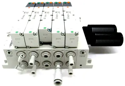 NEW SMC VV5Q41-05-DAM01160 VALVE WITH (3) VQ4301-51 (1) VQ4201-51 (1)VQ4401-51