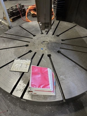 King, CNC vertical turret lathe, Fagor 8065 TC Control, 72" under rail, 4-jaw 90" chuck, retrofitted 2015
