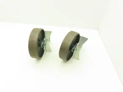 Colson 5-8-138 Caster Wheel Swivel 8" x 2" w/Lock Cast Iron 9-1/2" H Lot of 2