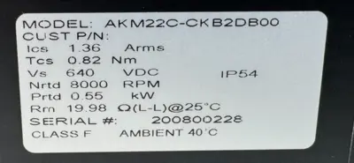 NEW KOLLMORGEN AKM22C-CKB2DB00 SERVO MOTOR 8000RPM AKM22CCKB2DB00